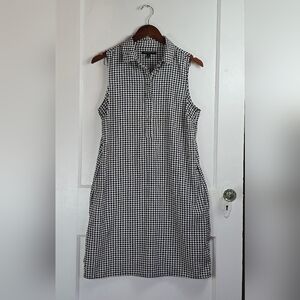 Banana Republic Factory Elephant Print Woven Shirt Dress with Pockets Size 8